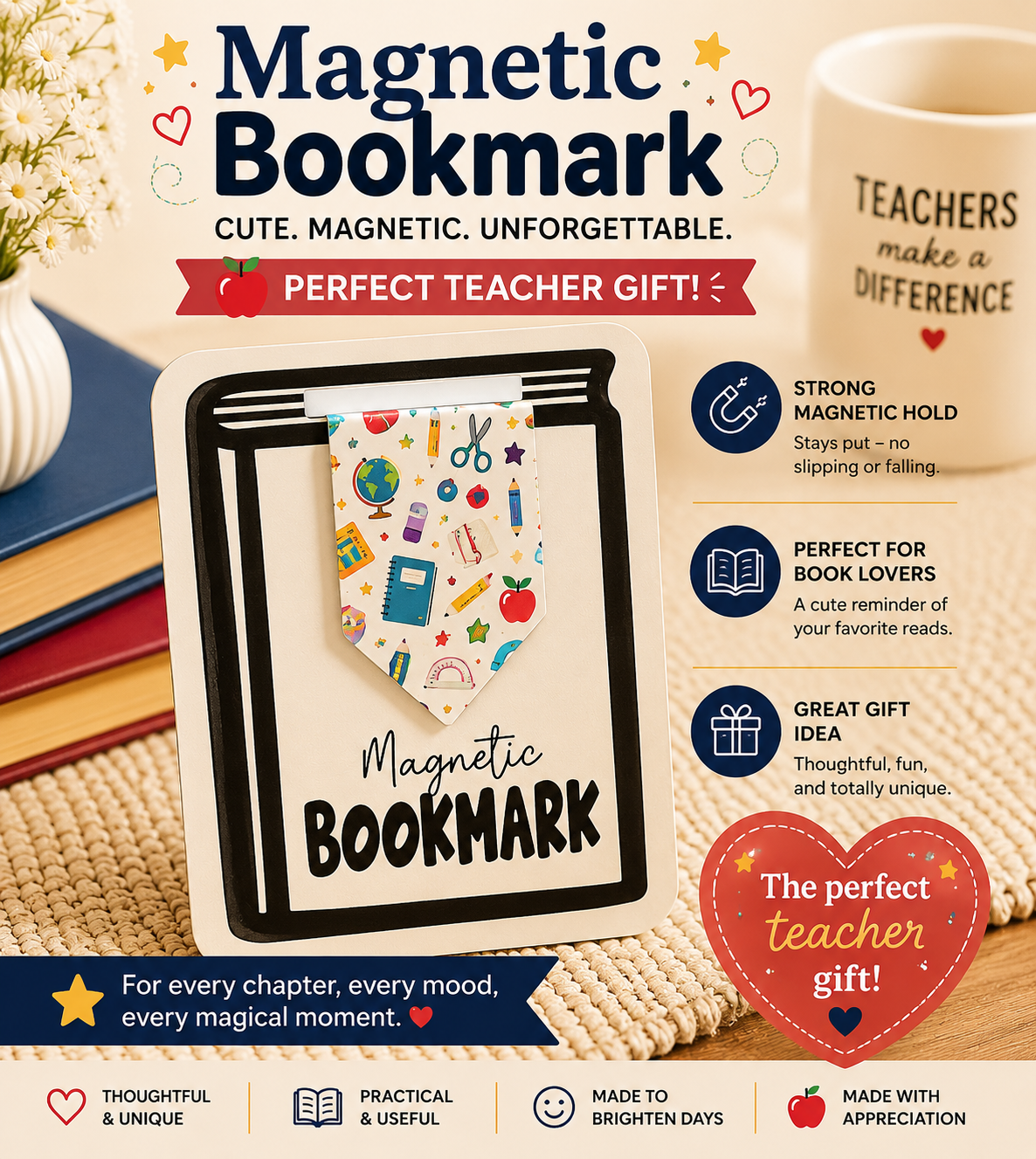 Magnetic Bookmark: School/Teacher-Subjects