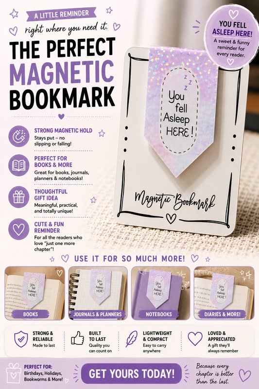 Magnetic Bookmark: You Fell Asleep Here