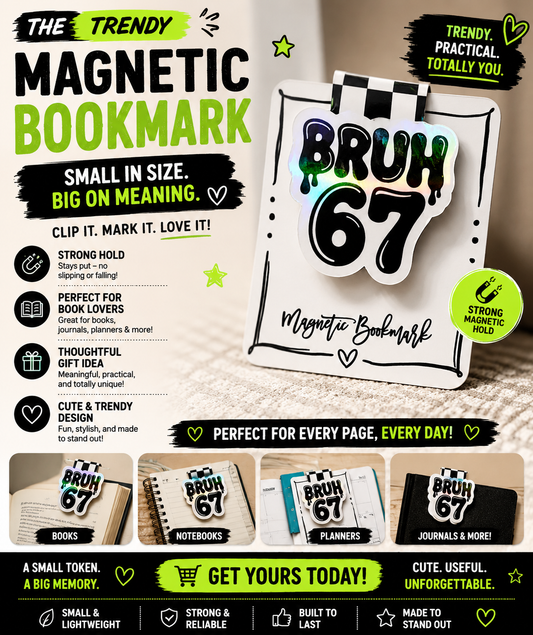 Magnetic Bookmark: 67/Bruh
