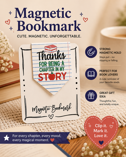 Magnetic Bookmark: Thanks for Being a Chapter in My Story