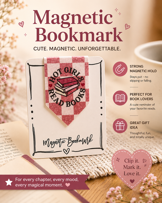 Magnetic Bookmark: Hot Girls Read Books